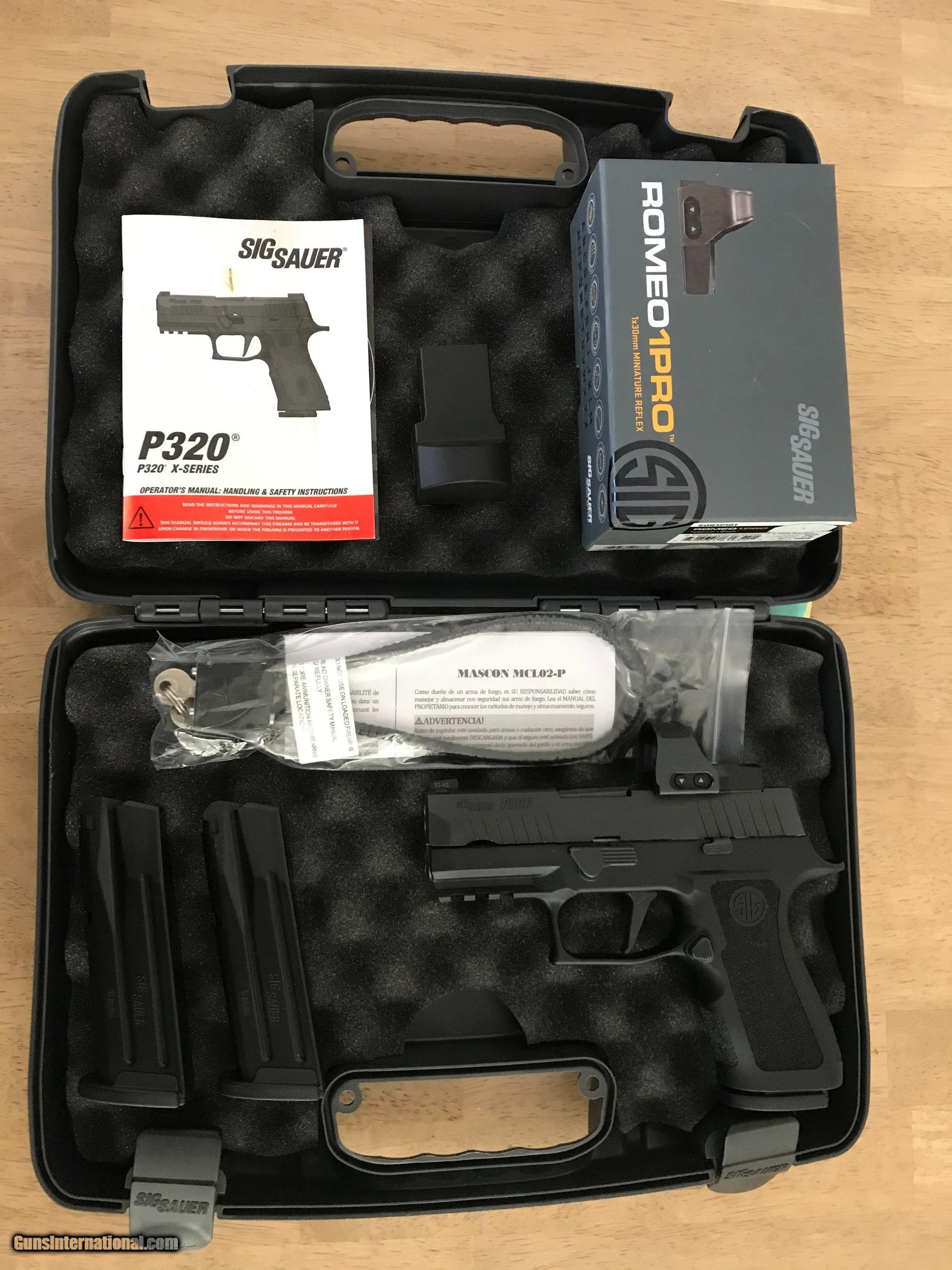 SIG SAUER P320 X-COMPACT 320XC-9-BXR3-R2 /w/ Romeo1 Pro Red Dot 3 Mags LNIB