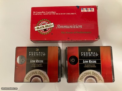 90 Rounds Black Hills and Federal Premium 90 gr. 380 JHP
