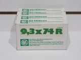 NEW 9.3X74R RWS BRASS 4 BOXES - 1 of 2