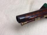 Original Fancy Flintlock Raised Carved Pistol - 12 of 15