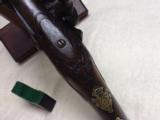 Original Fancy Flintlock Raised Carved Pistol - 13 of 15