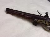 Original Fancy Flintlock Raised Carved Pistol - 6 of 15