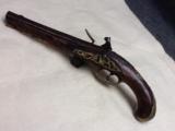 Original Fancy Flintlock Raised Carved Pistol - 4 of 15