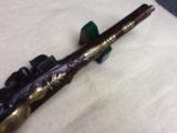 Original Fancy Flintlock Raised Carved Pistol - 10 of 15
