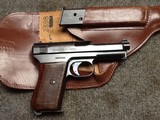 Mauser Model 1910/14 7.65 mm .32 Auto Pistol and Holster - 1 of 8
