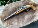 Belgian, Damascus, Double Barrel, Percussion Pistol - 1 of 15