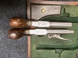 Cased Set of Engraved,Screw Barrel, Muff Pistols - 6 of 14