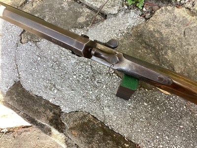 John Rigby, Rook and Rabbit rifle, early center hammer, .380 C.F. - Image 14 of 15
