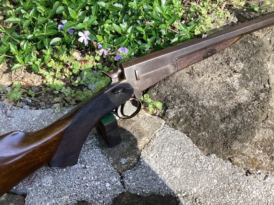 John Rigby, Rook and Rabbit rifle, early center hammer, .380 C.F. - Image 7 of 15