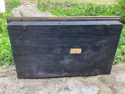 Double Barrel, Percussion Pistol in a Gold Framed Display Box - Image 5 of 7