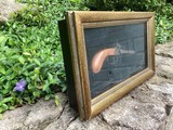 Double Barrel, Percussion Pistol in a Gold Framed Display Box - Image 3 of 7