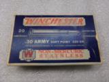 Winchester .30 ARMY SOFT POINT ca. 1928 box - 2 of 8