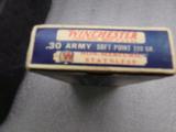 Winchester .30 ARMY SOFT POINT ca. 1928 box - 3 of 8