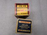WINCHESTER .25-20 Lot of 2 boxes - 7 of 10