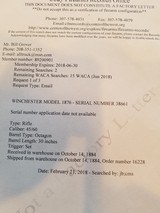 1876 Winchester Deluxe 45-60 W/ 30